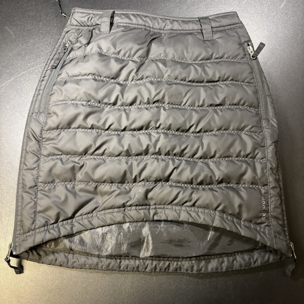 Skhoop Women's High‎ Low Down Skirt Sz XSmall Outdoor Ski Snow Zip Puffer
